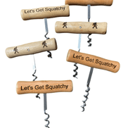 Bigfoot Let's Get Squatchy corkscrew with a detailed Bigfoot design, perfect for wine enthusiasts and Bigfoot fans.