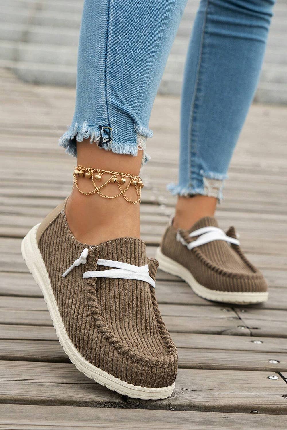 Little Daisy Closet criss cross slip-on shoes with a casual, comfortable design and stylish slip-on style for everyday wear.