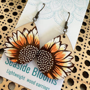 Sunflower Water Color Earrings - the Boujee Sunflower
