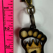 Big Foot keychain featuring a detailed miniature Big Foot figure attached to a metal keyring, by The Country Roost.