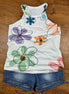 Aapparella big floral print sleeveless tank top with vibrant flower patterns and comfortable fit, perfect for casual wear.