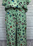 Leopard print shirt and wide-leg pants set by Aapparella, featuring stylish animal print fabric and relaxed fit.