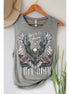 HRTandLUV free bird graphic tank top featuring a colorful bird design on a sleeveless top for casual wear
