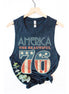 HRTandLUV America 76 graphic tank top with bold print, sleeveless design, lightweight fabric, perfect for casual summer wear