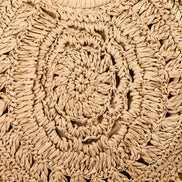 Straw braided fringe bag by Anarchy Street featuring woven straw material and decorative fringe detailing.