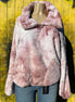 Colorful tie-dye Sherpa jacket by ePretty featuring soft, cozy fleece material and a relaxed fit for casual wear.