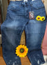 Insane Gene USA brand. Plus size with mid rise, ankle skinny fit, with bottom leg distressing. 1XL, 2XL, 3XL. $40