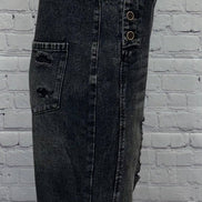 Denim Distressed Bib Pocket Overall - OG Gilmore Girl