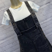 Denim Distressed Bib Pocket Overall - OG Gilmore Girl