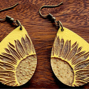 Sunflower Teardrop Earrings - the Boujee Sunflower