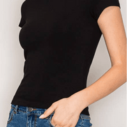 Popular 21 double layer cotton crew neck T-shirt with short sleeves, showcasing a comfortable, stylish everyday casual top.