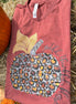 Wandering Owl Designs brand. Grateful, Thankful, Blessed leopard pumpkin with gold leaf tee. S, M, L, XL, 2XL. $25