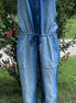 42POPS brand. Sleeveless Chambray jumpsuit with pockets, a drawstring waist and ankle cuffs. S, M, L, XL $28