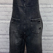 Denim Distressed Bib Pocket Overall - OG Gilmore Girl