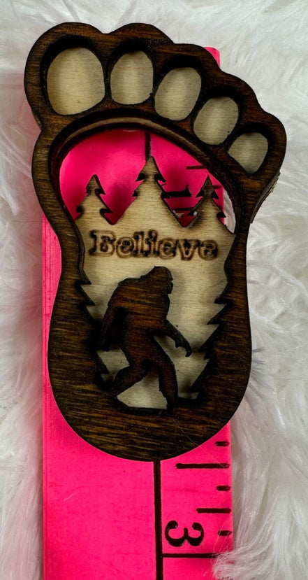 Big Foot magnet from The Country Roost featuring a detailed, whimsical Big Foot design on a magnetic surface.