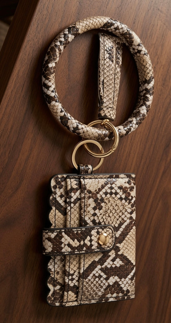 Snakeskin Cardholder & Key Ring