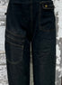 ADORA LA washed denim casual overalls worn by a person, featuring adjustable straps and front pockets, in a relaxed fit.
