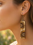 Seaside Blooms sunflower bar dangle jewelry featuring yellow sunflower designs on silver hooks, stylish and vibrant.