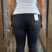 Black skinny jeans by VERVET by FLYING MONKEY, slim-fit denim pants shown on a model.