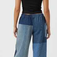 American Recycled Clothing denim eco jeans with classic fit, visible stitching, and five-pocket design displayed in the image.