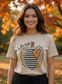 Hello Fall pumpkin tops by Southern Attitude Designs Inc, featuring a cozy fall-themed design on a casual top.
