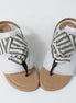 Black and Beige Sandals