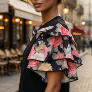 Floral Print Layered Sleeve Tee