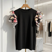Floral Print Layered Sleeve Tee