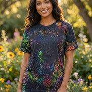 Lisa Leopard Reverse Bleached Tie Dye Tee