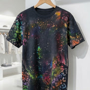 Lisa Leopard Reverse Bleached Tie Dye Tee