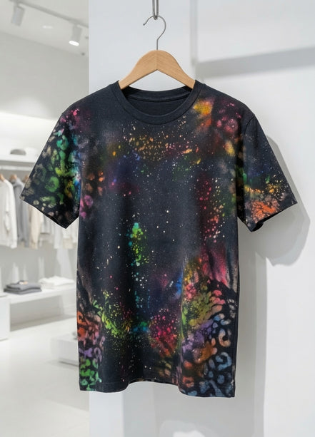 Lisa Leopard Reverse Bleached Tie Dye Tee