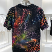 Lisa Leopard Reverse Bleached Tie Dye Tee