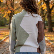 Zigzag Colorblock Sweater