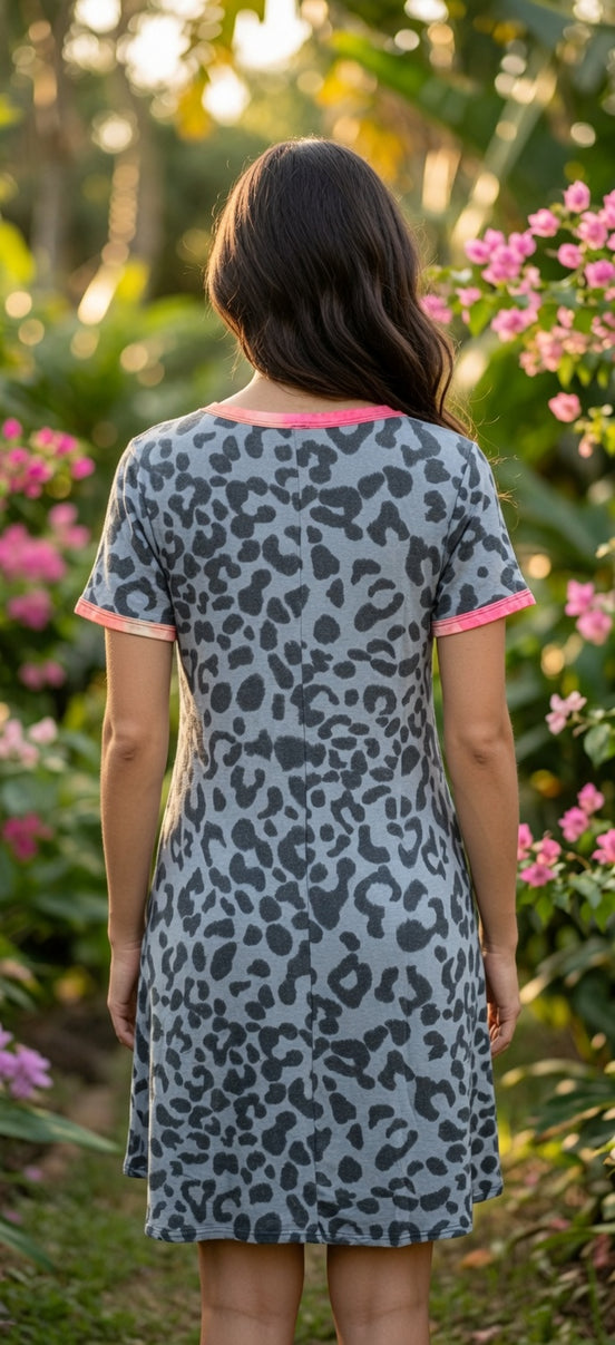 Little Blue Leopard Dress