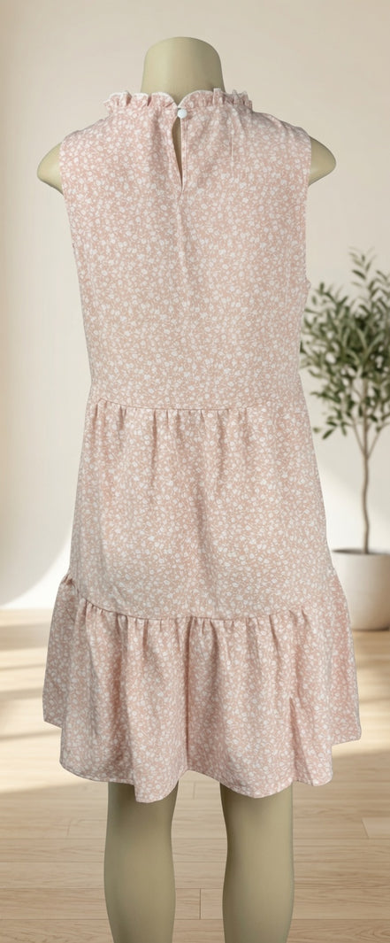Vestido de sol floral escalonado