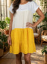 Yellow Tiered Mini Dress