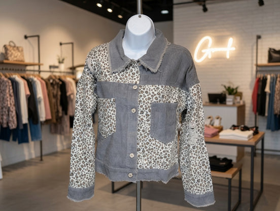 Corduroy Leopard Jacket