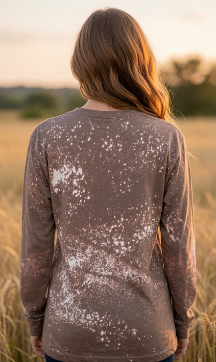 Camiseta de leopardo marrón blanqueada