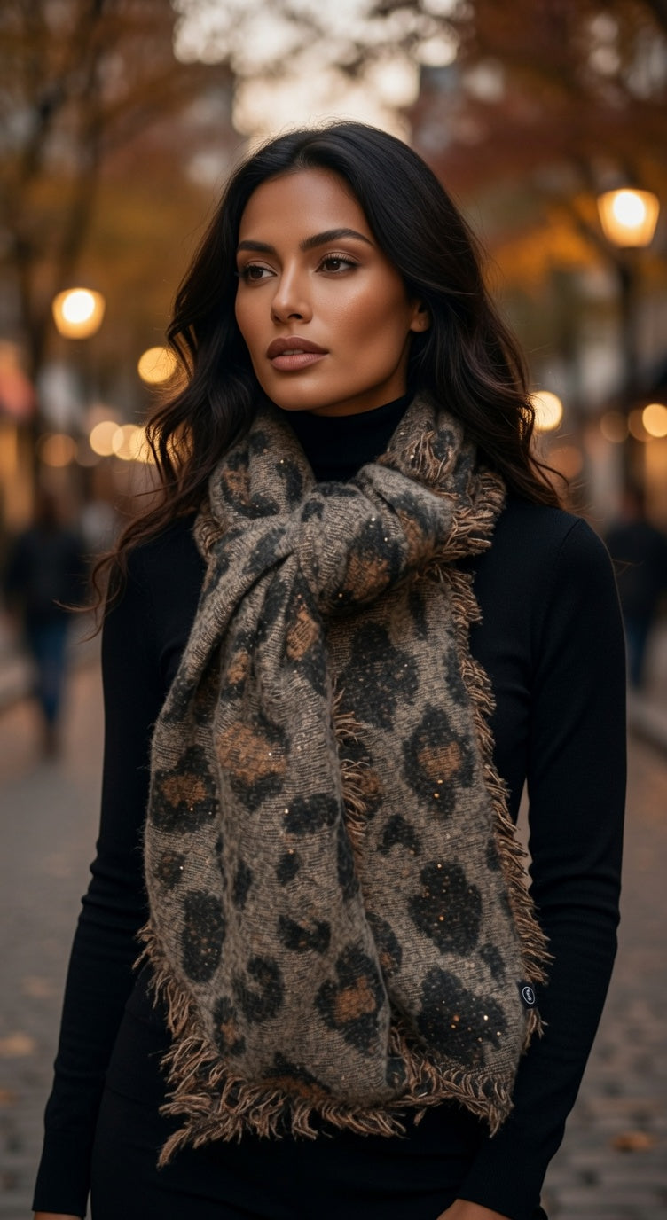 Remi Leopard Scarf