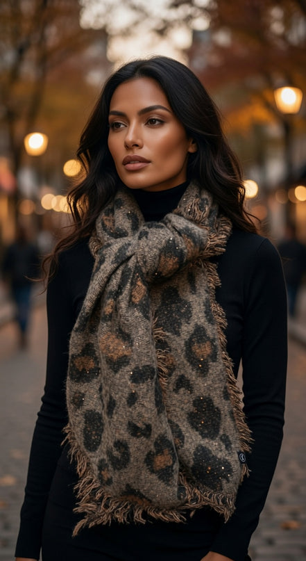 Remi Leopard Scarf