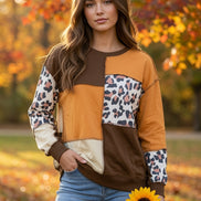 Autumn Color Block Sweatshirt