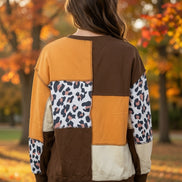 Autumn Color Block Sweatshirt