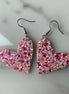 Pink glitter mix hearts by A Glamper’s Creations, LLC featuring sparkling pink heart-shaped confetti for craft or decoration use.