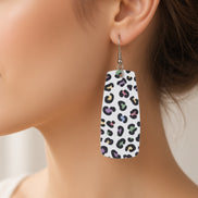 Pendientes de barra de leopardo de primavera
