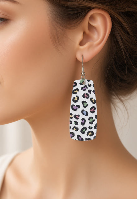 Pendientes de barra de leopardo de primavera