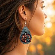 Colorful patterned pumpkin earrings from Earring Babe Boutique, featuring vibrant fall-inspired jewelry with detailed pumpkin designs.