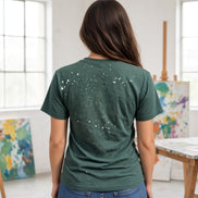 Nwdesigns3 Sasquatch Into the Forest I Go graphic tee, casual top featuring a forest and Sasquatch design on soft fabric.