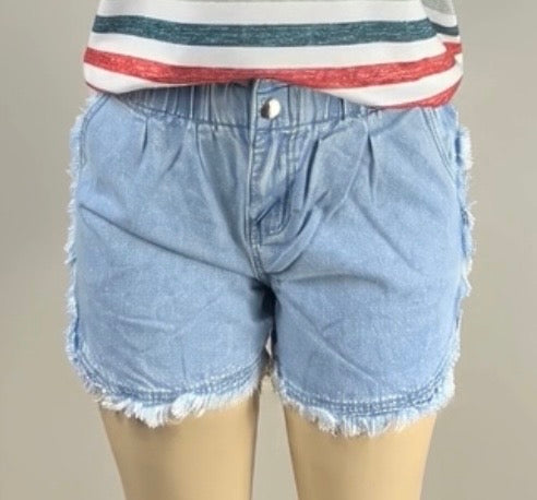 Light Wash Denim Shorts