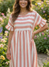 Sweet Striped Babydoll Dress