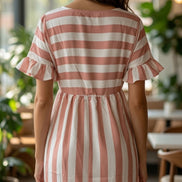 Sweet Striped Babydoll Dress